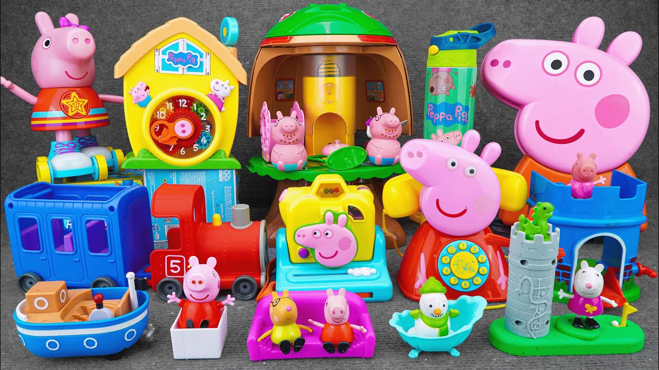 15 Minutes of Satisfying ASMR Unboxing | Adorable Peppa Pig Treehouse & Peppa&rsquo;s Train Playset
