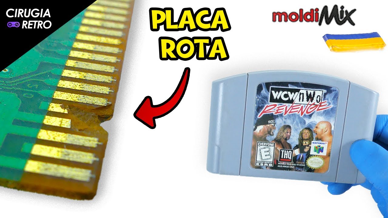 Operación WCW vs nWo Revenge: Reparando una placa rota de Nintendo 64 con Moldimix / Cirugía Retro