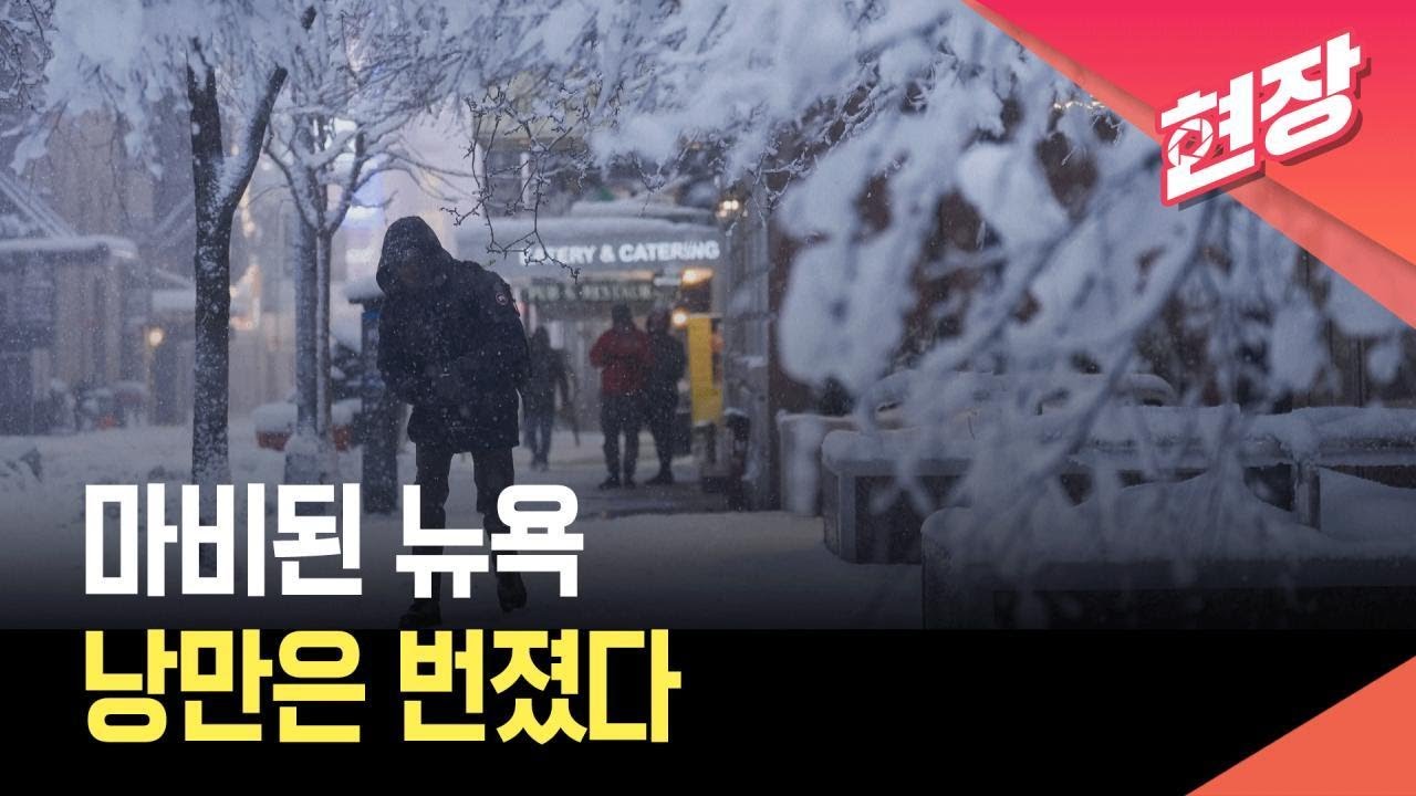 [현장영상] “마비된 뉴욕, 낭만은 번졌다”…역대급 폭설에도 도심 녹인 온기 / KBS 2026.02.24.