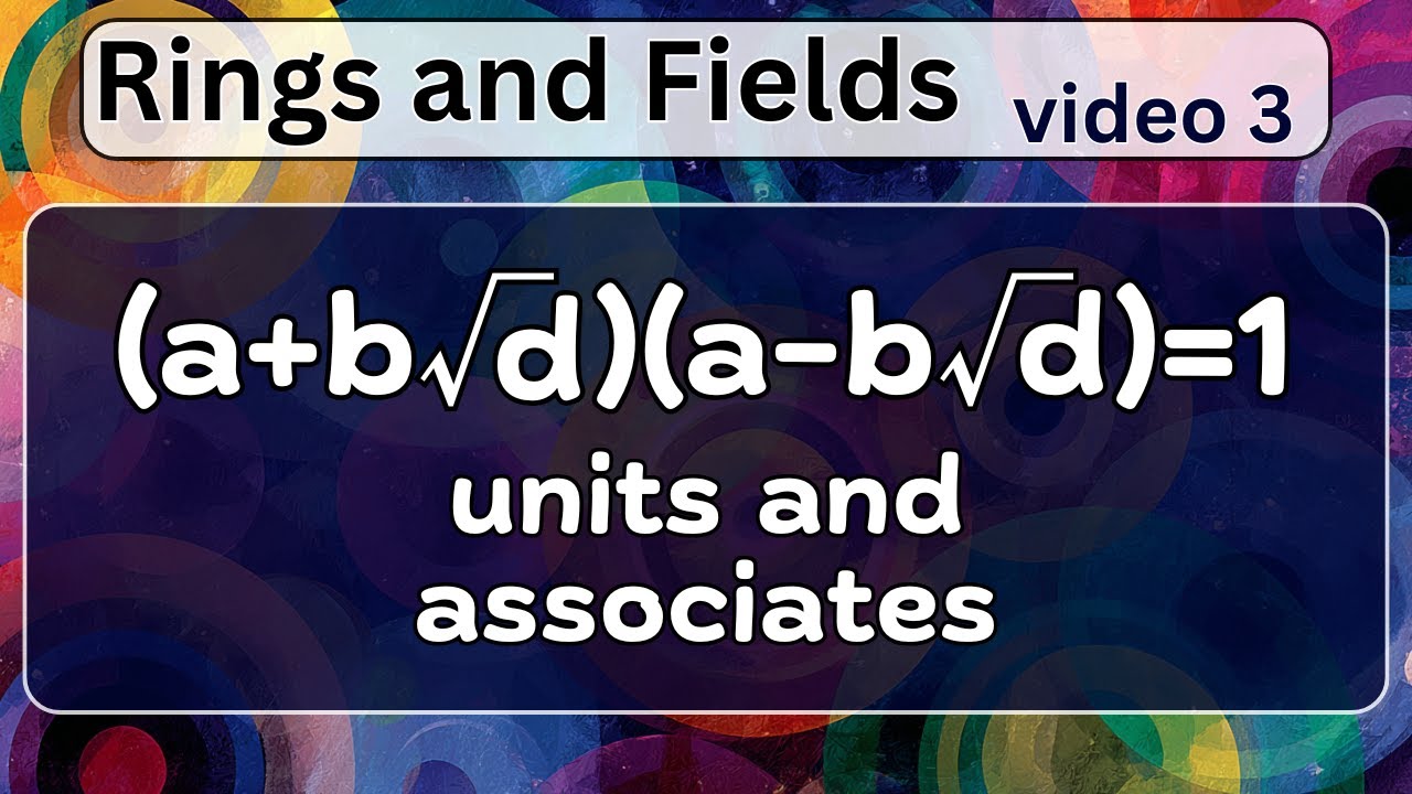 Associates and units in Integral Domains -- Rings and Fields 3