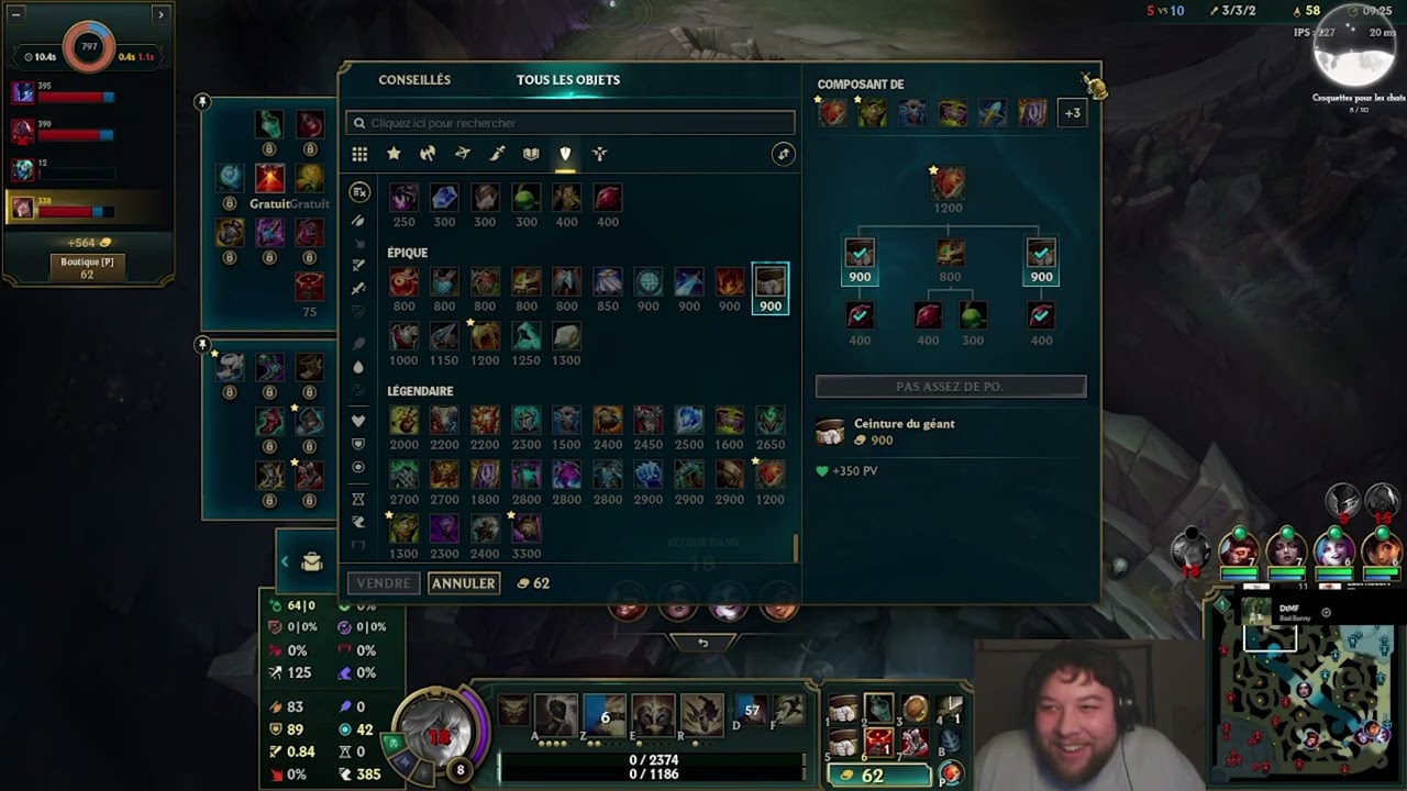 Ranked Saison 16 - Sett vs Sion - je joue contre l'horrible zombie ...