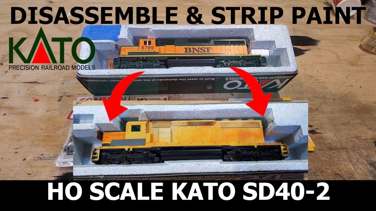 How do you strip the paint from an HO scale Kato locomotive?