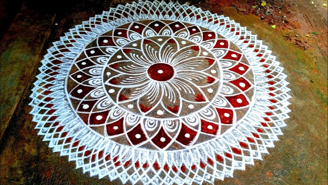 margazhi madham traditional special rangoli/ new year pandaga muggulu/padi kolam/tamilar rangoli