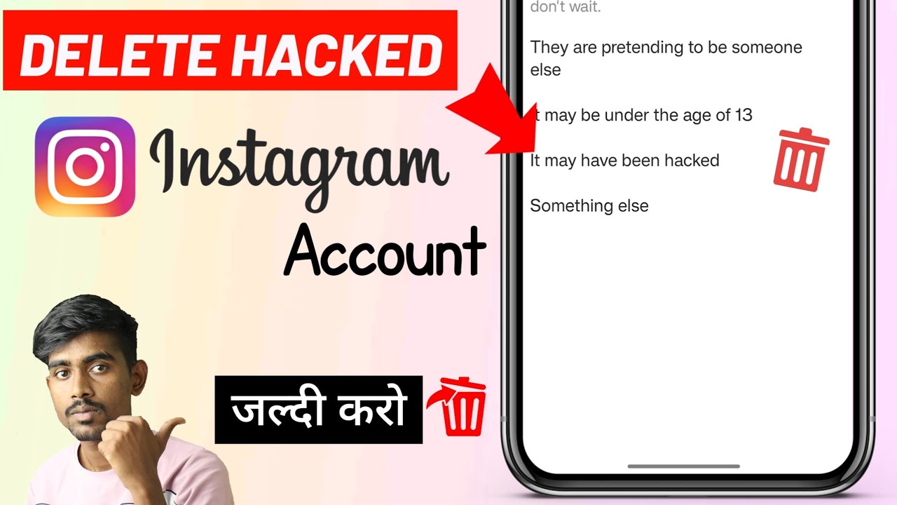 How to Delete Hacked instagram account without password | instagram hacked account delete kaise kare