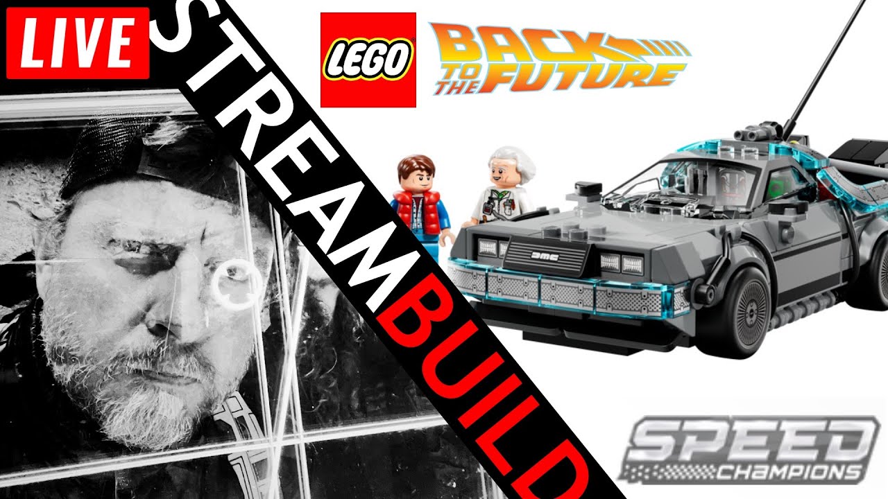 🔴  Building LEGO Time Machine from Back to the Future (77256) Live!