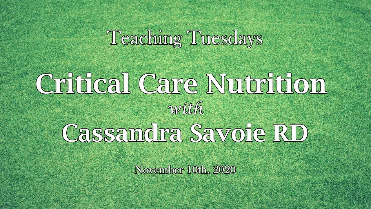 Critical Care Nutrition