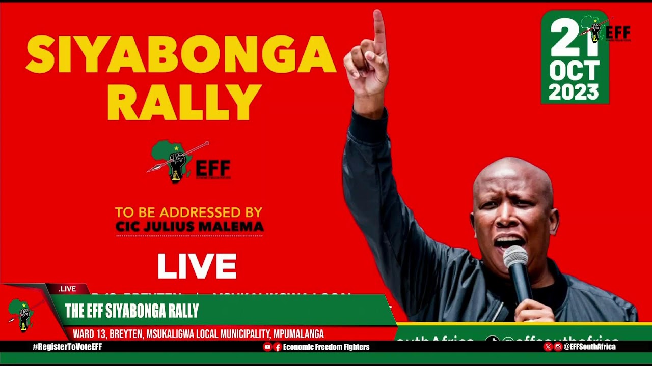 CIC Julius Malema Addresses Siyabonga Rally, Ward 13, Breyeten, Mpumalanga.