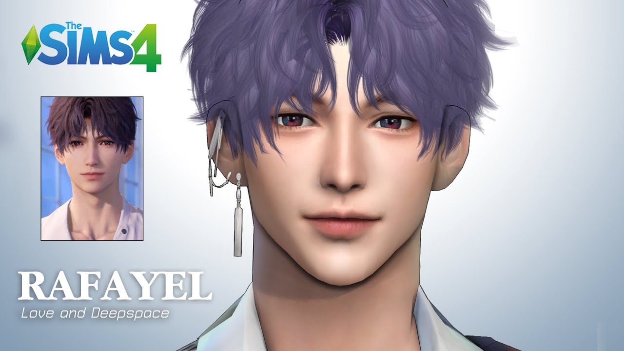CAS : Rafayel Love and Deepspace in game The Sims4 | Create a Sim || Speed Builds 🌊🧜‍♂️✨