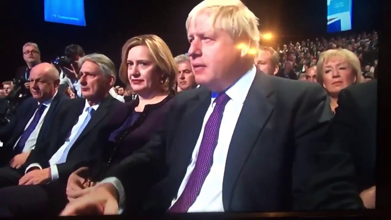 Lee Nelson Giving Theresa May A P45 From Boris Johnson 04 10 17