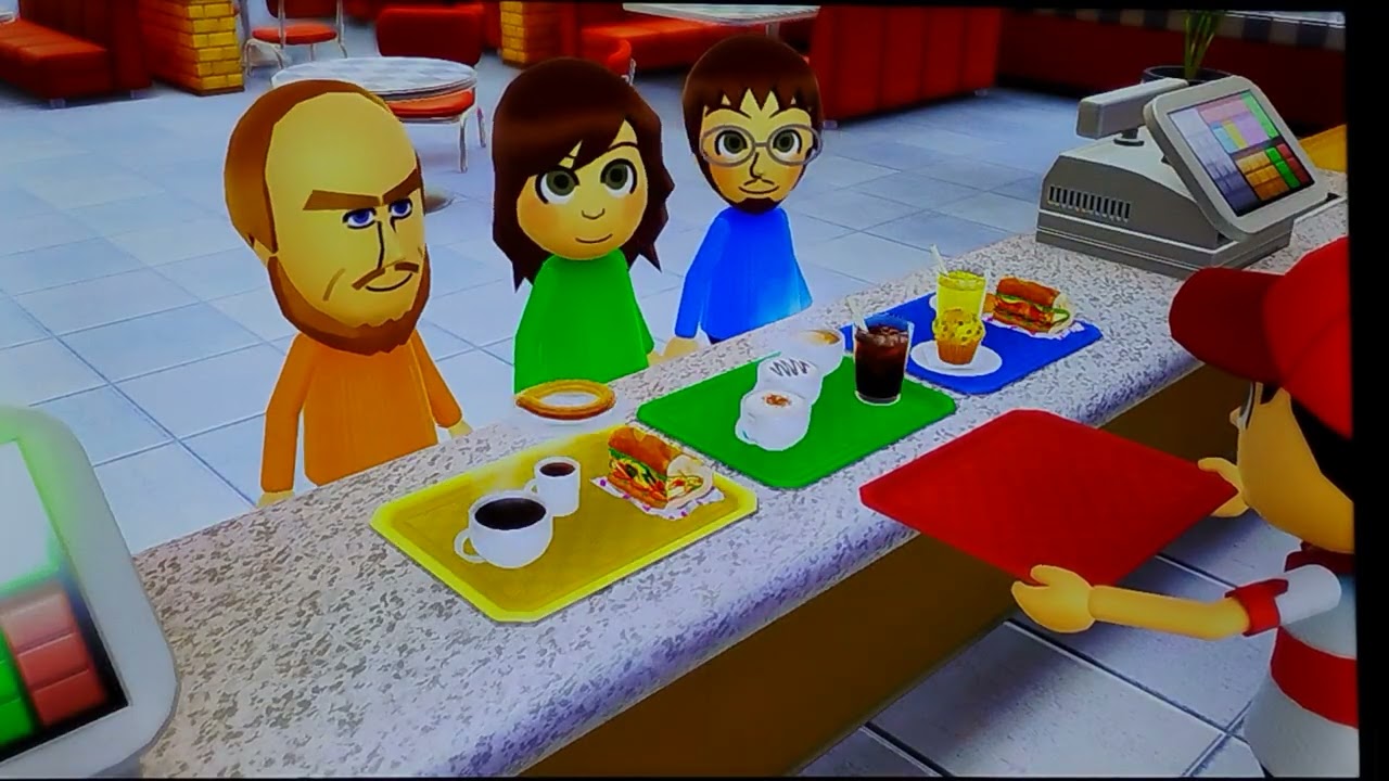 Wii Party 🎉 U Feed Mii Coffee ☕ Shop - Happy 🆕 Year's Day 