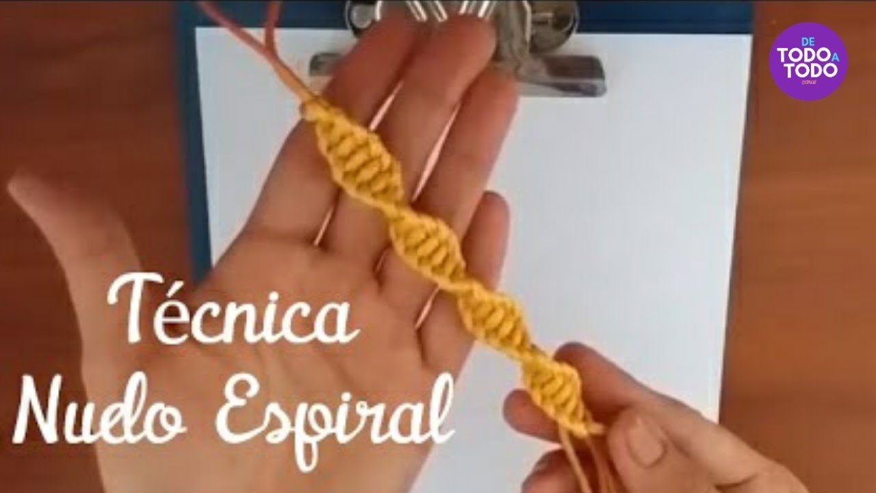 💜T&eacute;cnica NUDO ESPIRAL para hacer pulseras/T&eacute;cnicas de macram&eacute; / Nudos de macram&eacute;