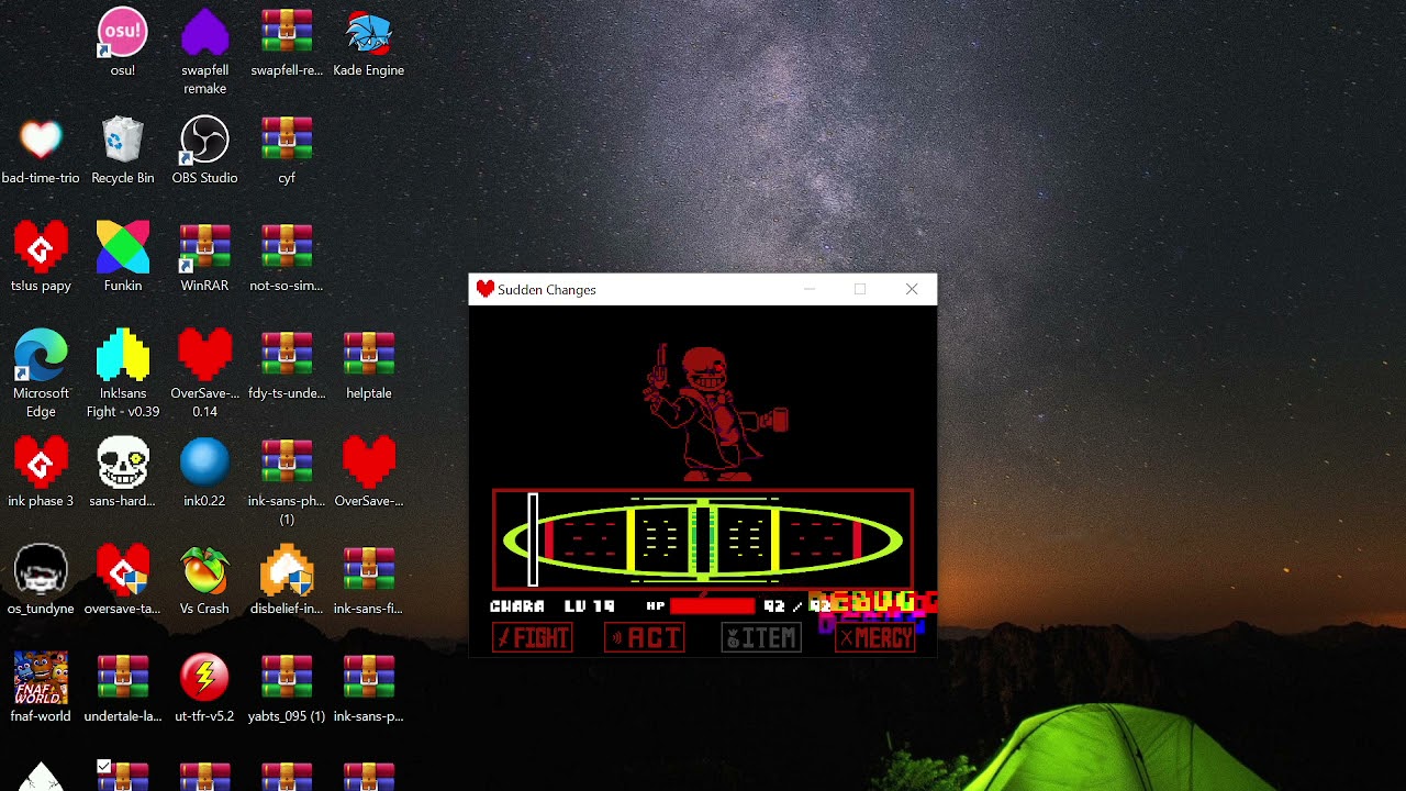 sudden change sans (debugmode)