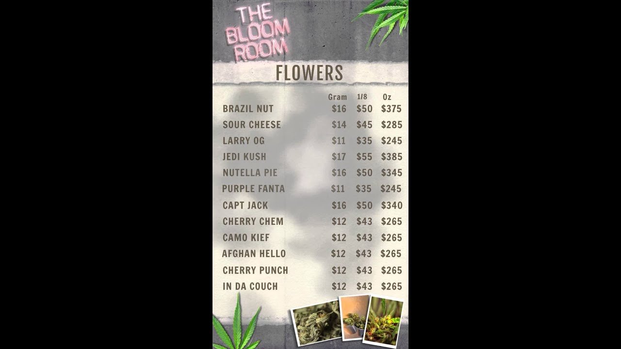 Digital Cannabis Menu