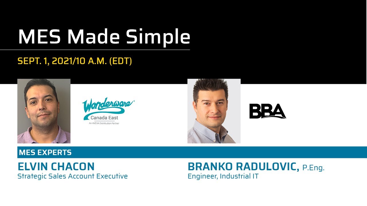 Manufacturing Execution System (MES) – MES Made Simple Webinar in collaboration with AVEVA software