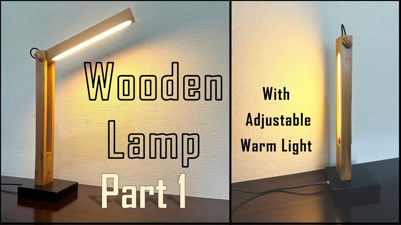 Wooden Lamp with Adjustable Warm Light - 2in1 Design for Cozy Vibes Part 1