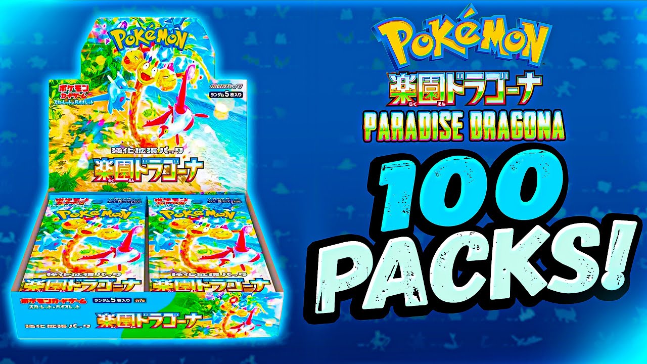 Opening 100 Pokémon Paradise Dragona Japanese Booster Packs!