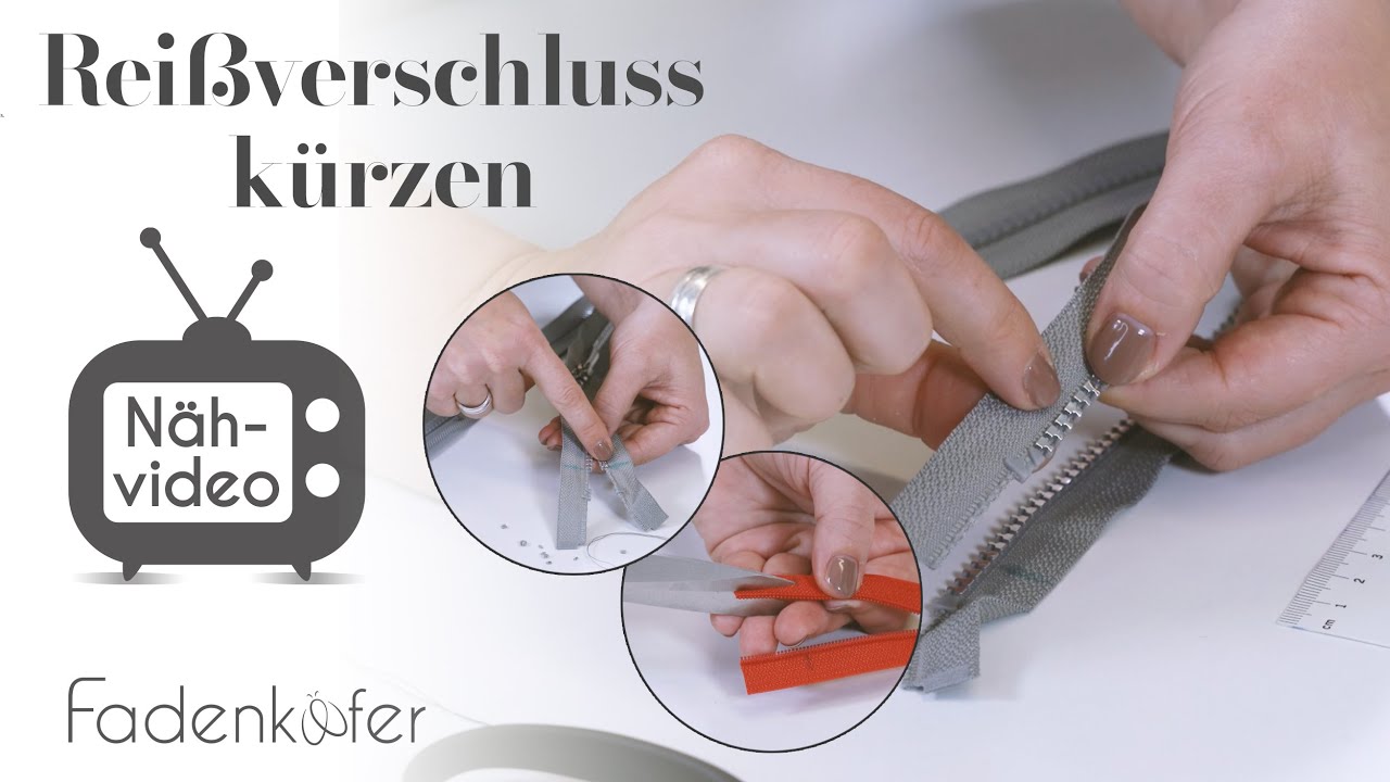 Fadenkäfer Tutorial wie kürze ich einen Reißverschluss