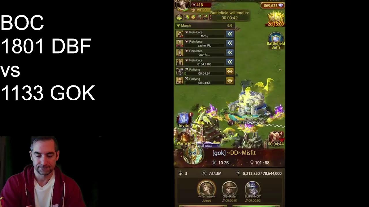 EVONY- BOG 1801 DBF vs 1133 GOK