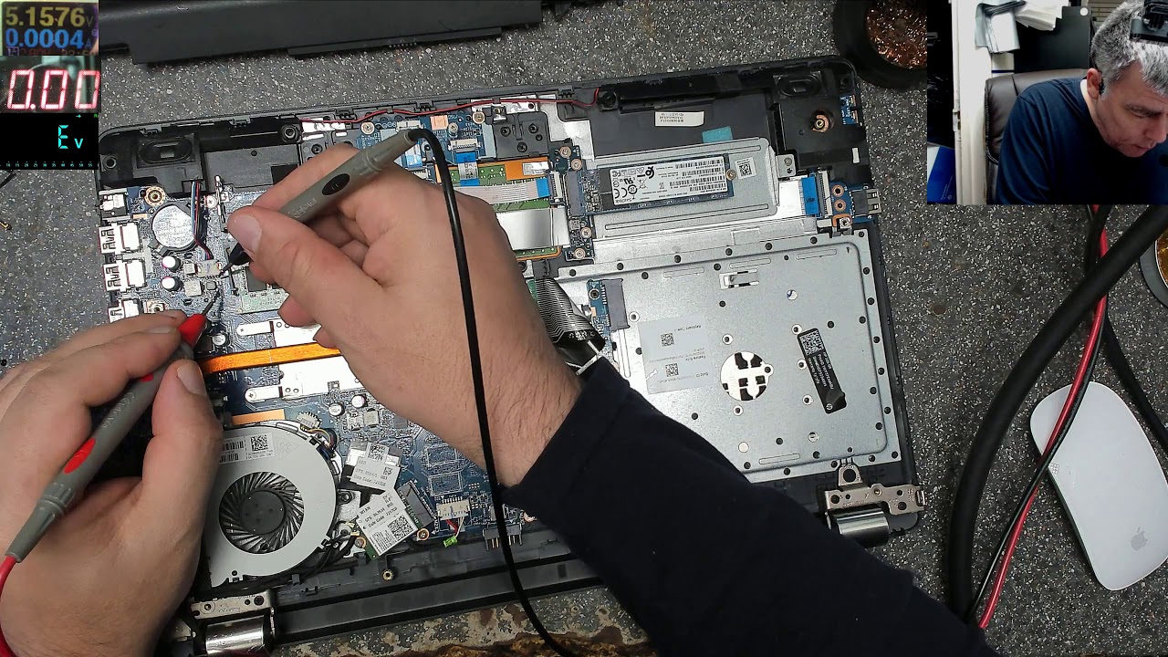 Hp 250 g6 laptop, no power, not charging, motherboard repair