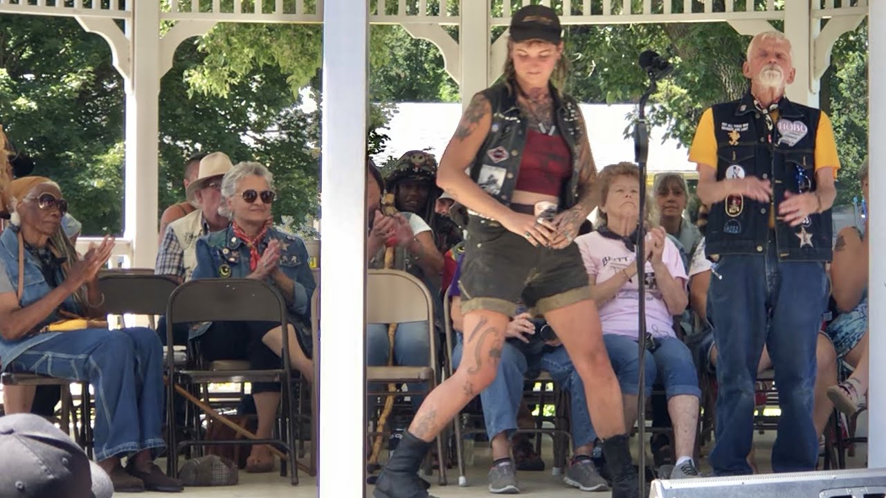Hobo Queen 2021, National Hobo Convention, Britt Iowa, American Train Hopping Female Train Riders!
