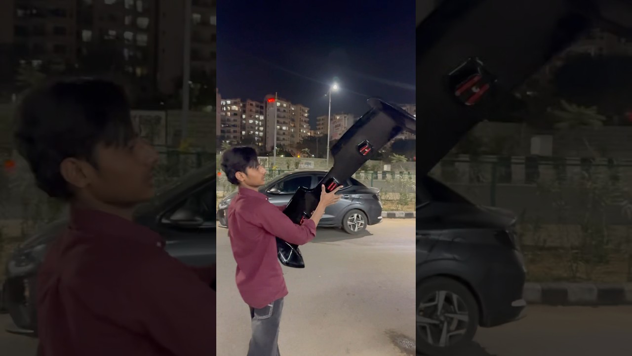 Fronx Car Bat Man spoiler installation in Fronx car #carlover #modificition #carbackspiilor