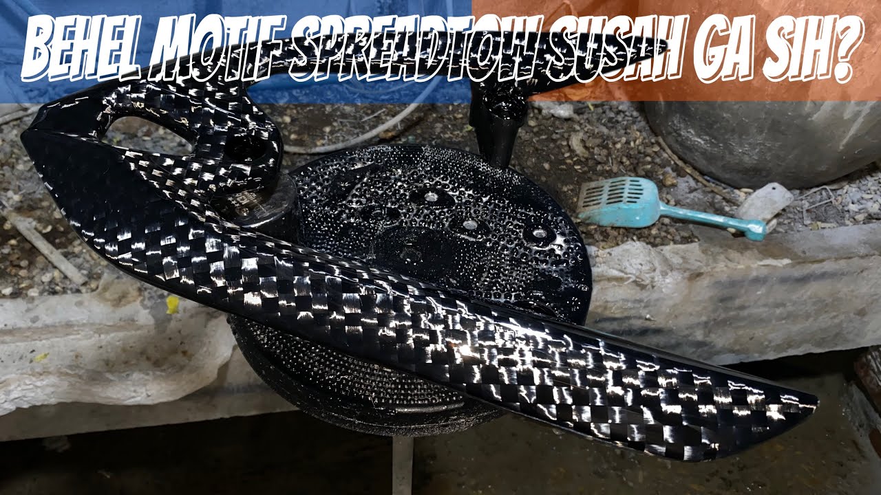 Carbon Spreadtow Di Behel Emang Sulit ya? Skinning carbon behel vario 150