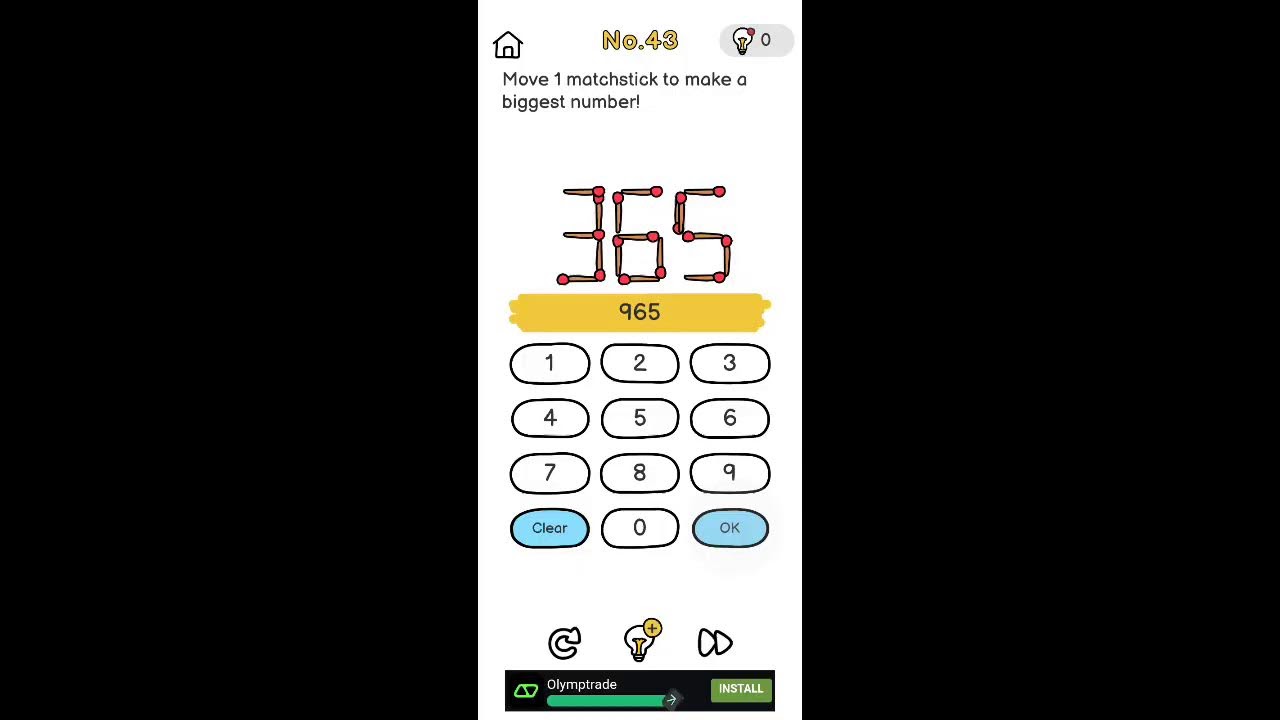 try to complete 50 level in brain out