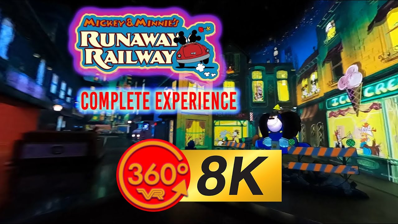 Mickey & Minnie's Runaway Railway 8K 360 VR spatial audio Hollywood Studios
