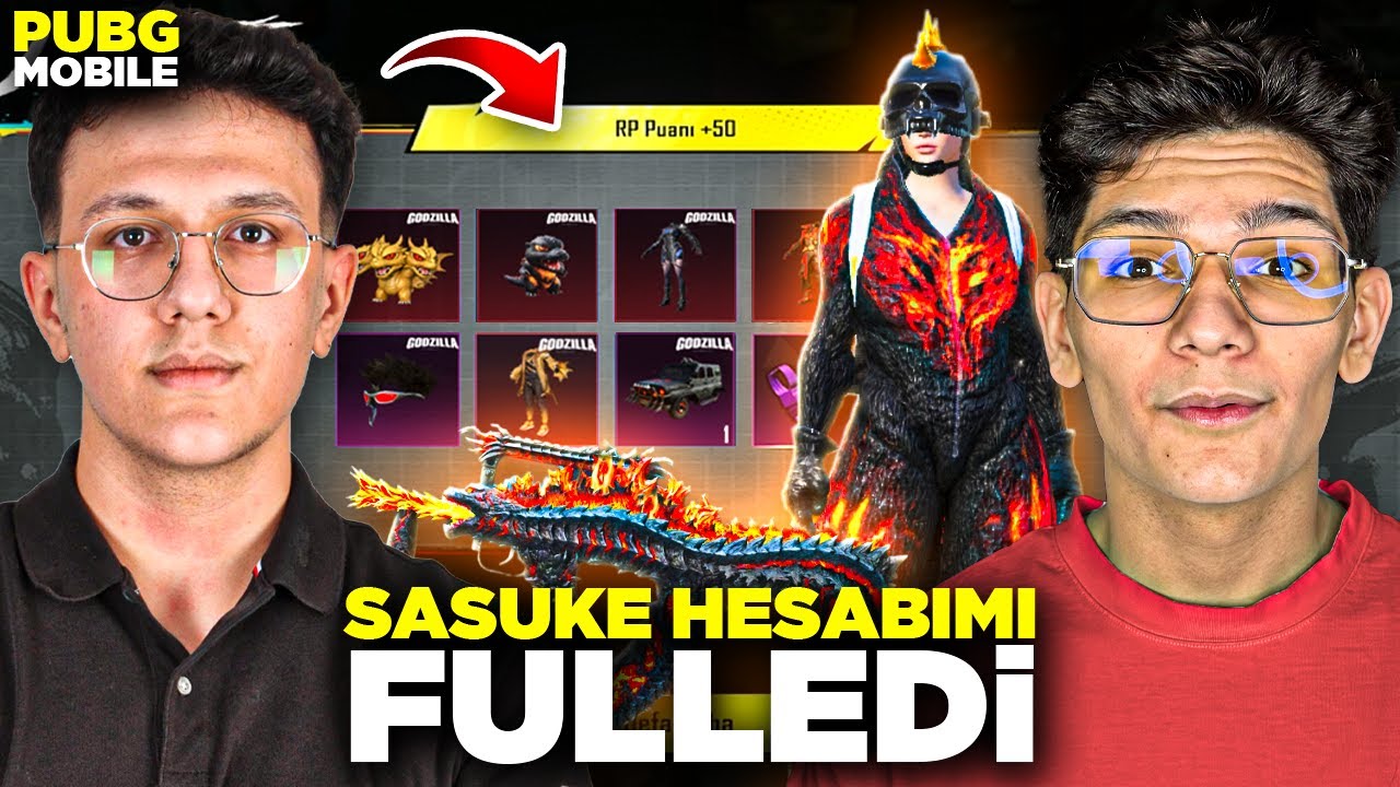 SASUKE HESABIMI FULLEDİ! GODZİLLA GROZAYI ÇIKARDIM - PUBG MOBİLE