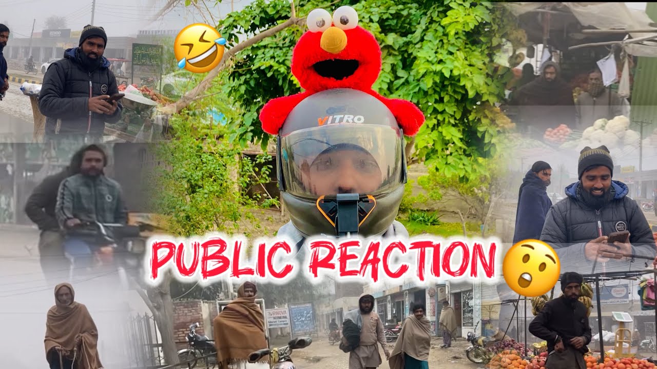 Police Ne Rok Liya? 👮‍♂️ Elmo Cartoon Helmet Reaction in Pakistan!
