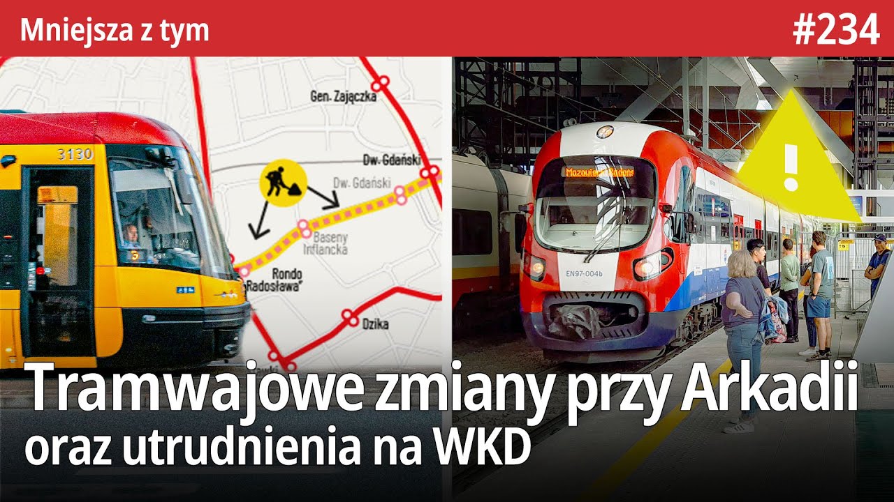 #234 Nowe tory tramwajowe obok Arkadii i Dw. Gdańskiego, Wahadłowe WKD czy Zima w Stolicy! - MZt…