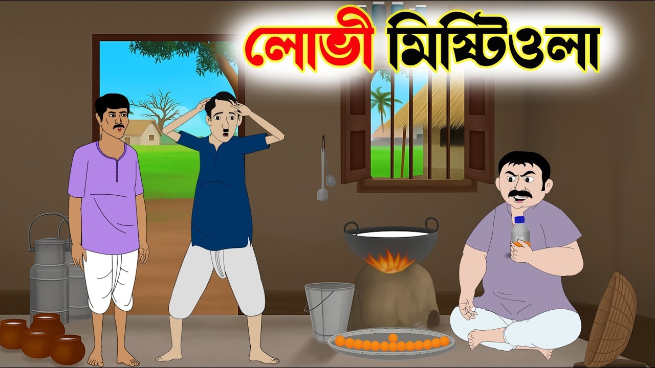 লোভী মিষ্টিওলা   | Bengali Fairy Tales Cartoon | Rupkothar Bangla Golpo | Thakumar Jhuli