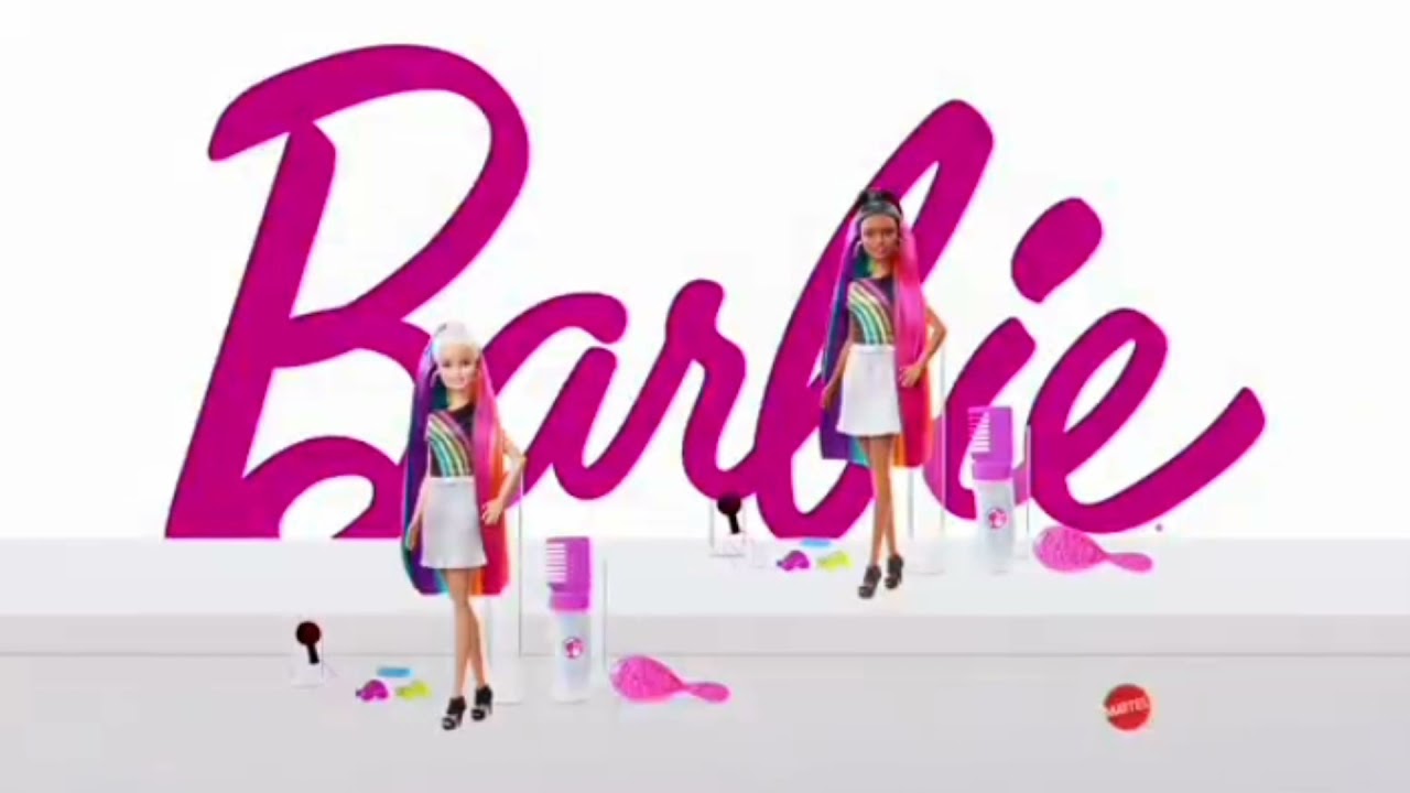 Barbie rainbow sparkle hair