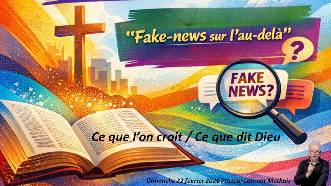 Fakes news sur l’Au-Delà : le  22 02 2026 Dimanche après midi  Pasteur Laurent Méthais
