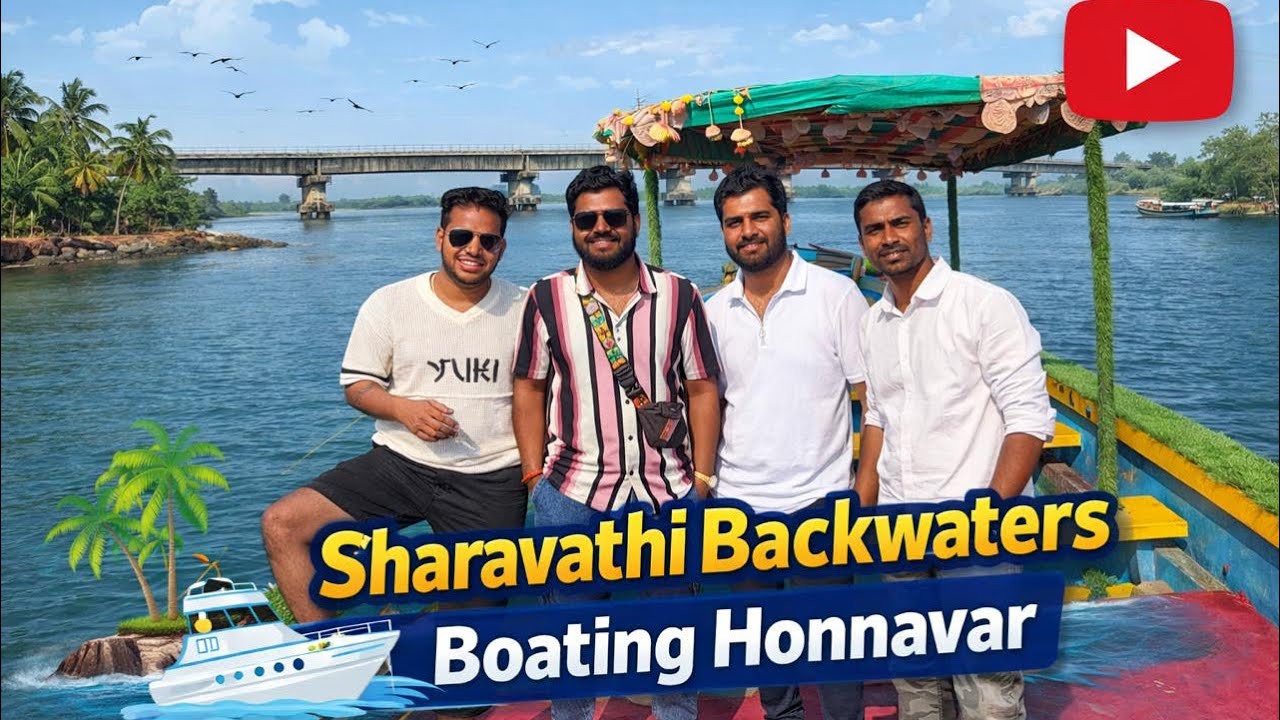 Sharavathi river Back Water Boatride vlog in telugu | Honnavar | Karnataka #honnavar #boatride
