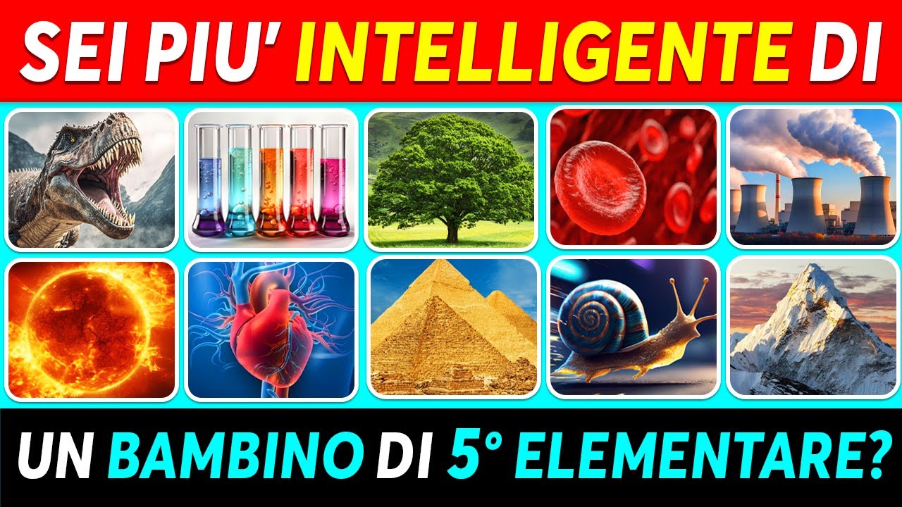 Quanto sei TELLIGENTE? 🤓📚 Quiz di Cultura Generale | 50 domande