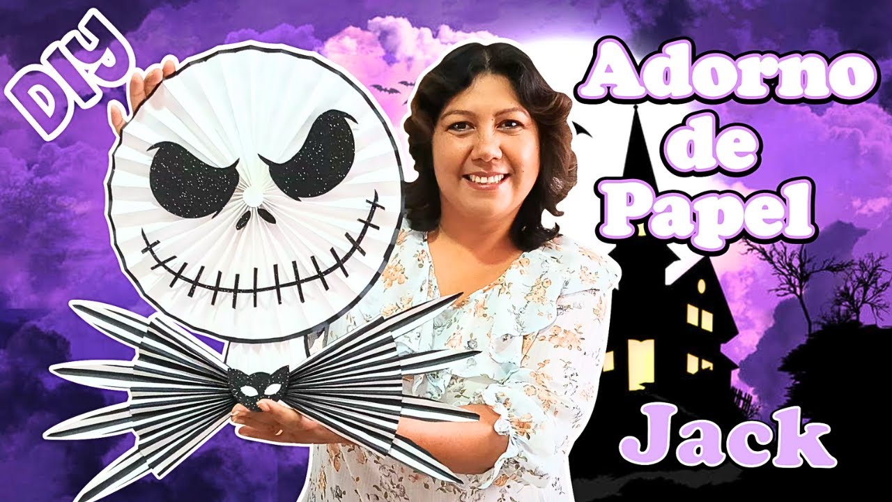 Adornos de Papel / Cómo Hacer un Roseton de Jack Skellington