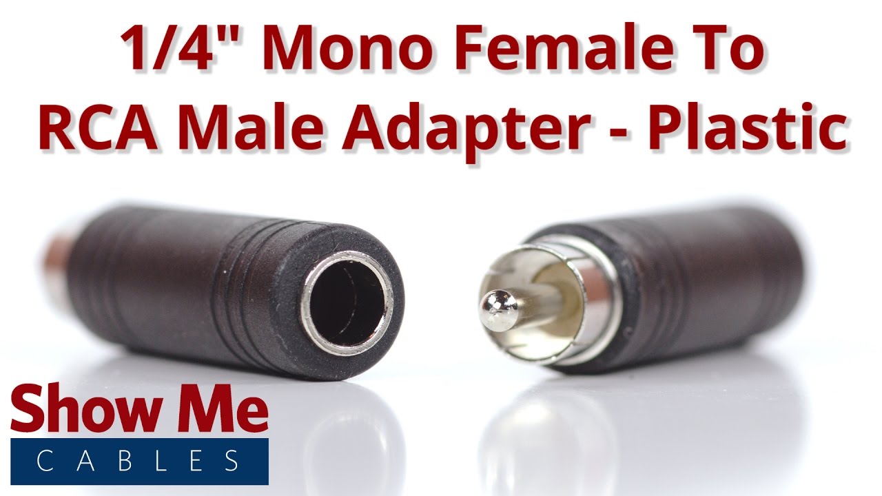 1/4 Inch Mono Female To RCA Male Adapter - Plastic #955