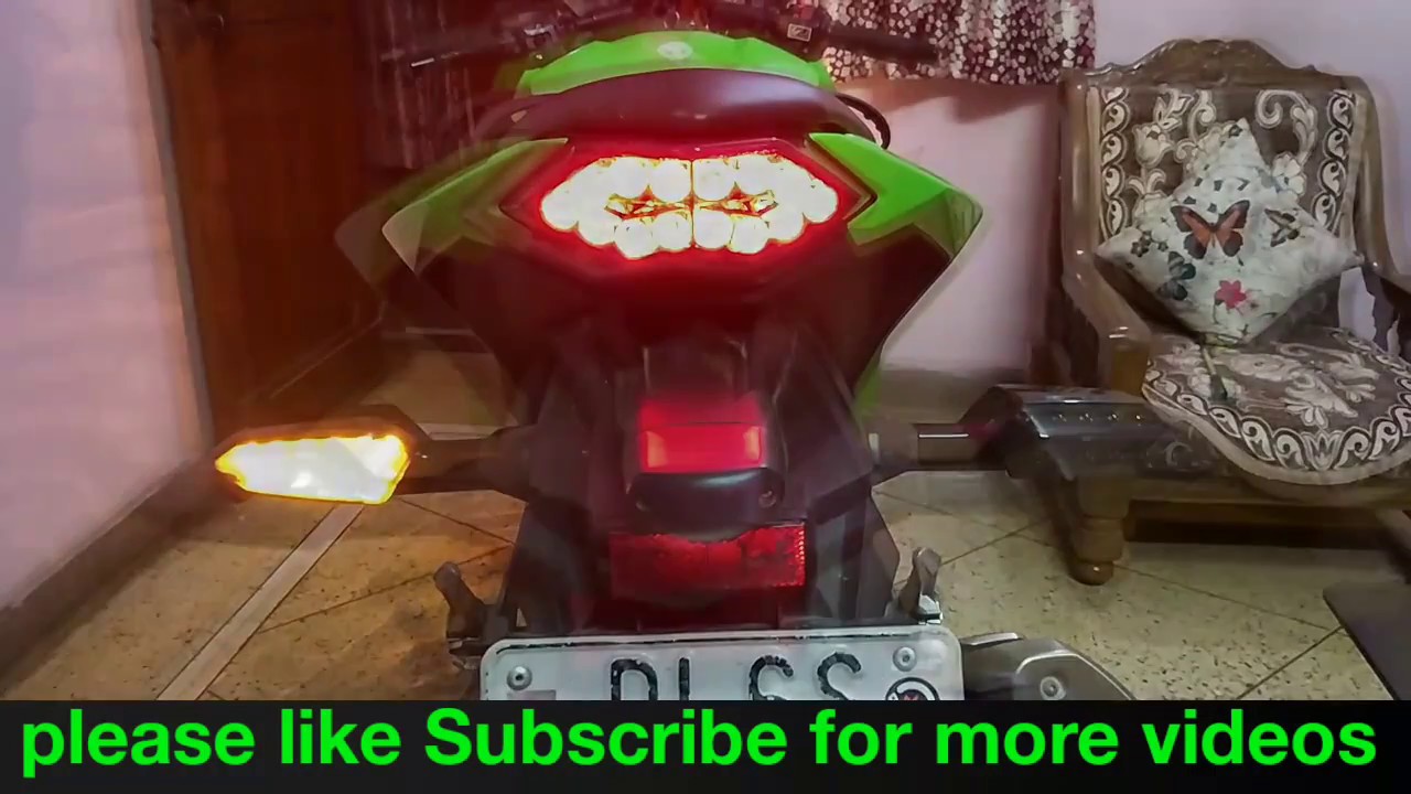 Kawasaki Ninja 300 Smoked LED Indicator installation