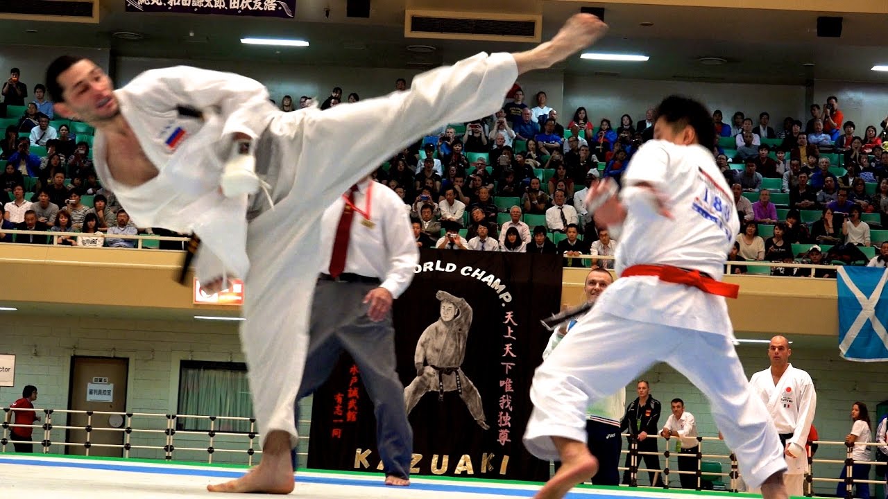 世界大会準々決勝！日本VSロシア！Kumite Quarter Final, Japan vs Russia