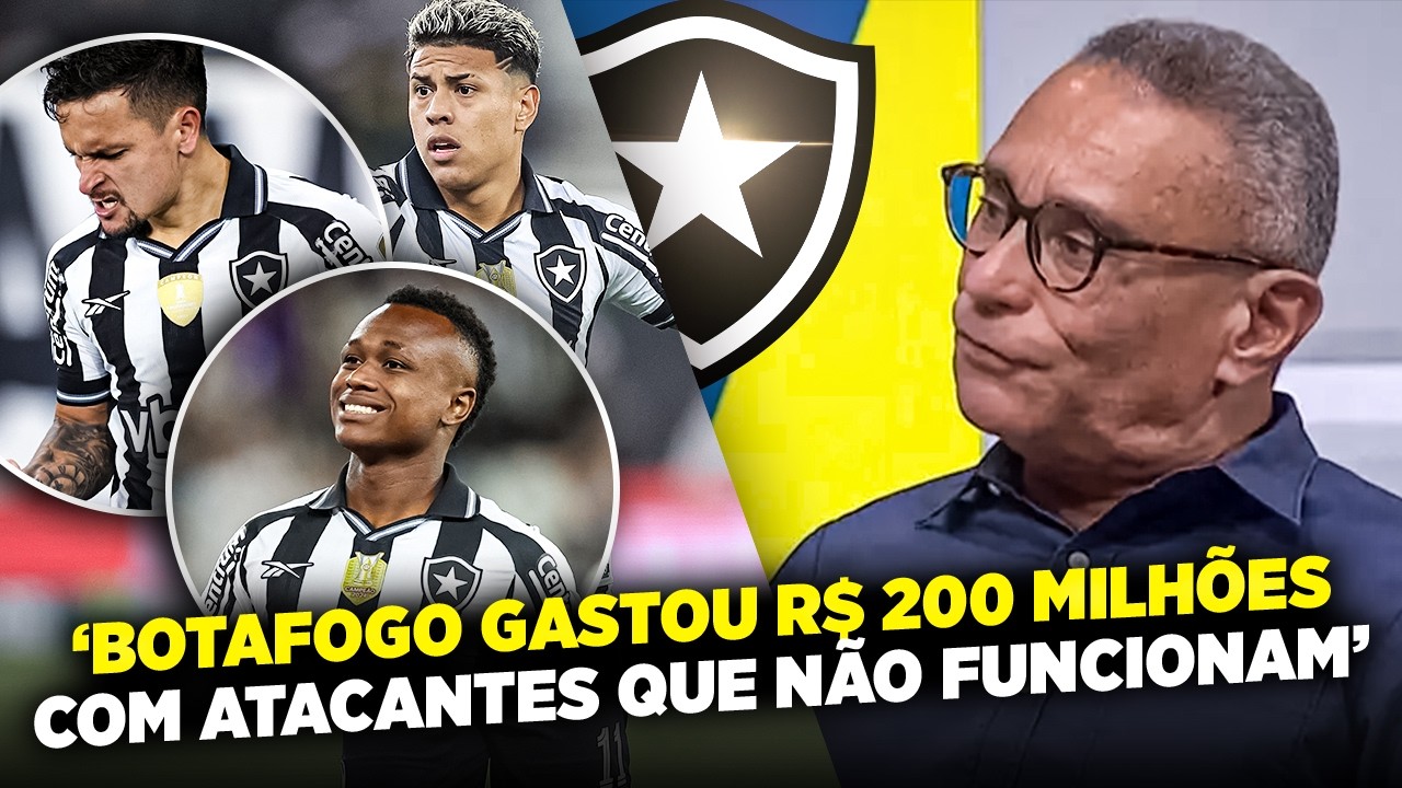 COMENTARISTA DETONA ANSELMI E DIZ QUE ATAQUE DE R$ 200 MILHÕES DO BOTAFOGO NÃO RENDE