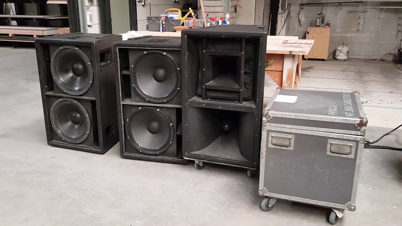 EAW KF850 PA speaker test full open volume amps Carver PT & Carver PM
