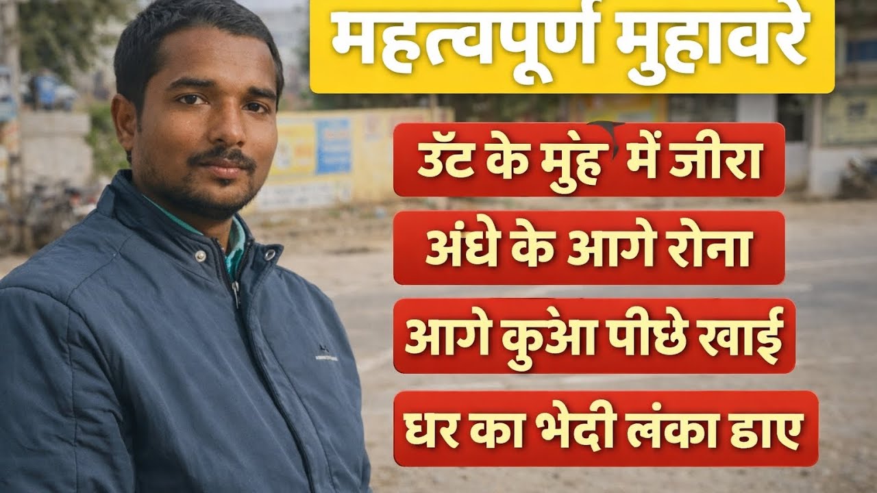 हिंदी व्याकरण के महत्वपूर्ण मुहावरे