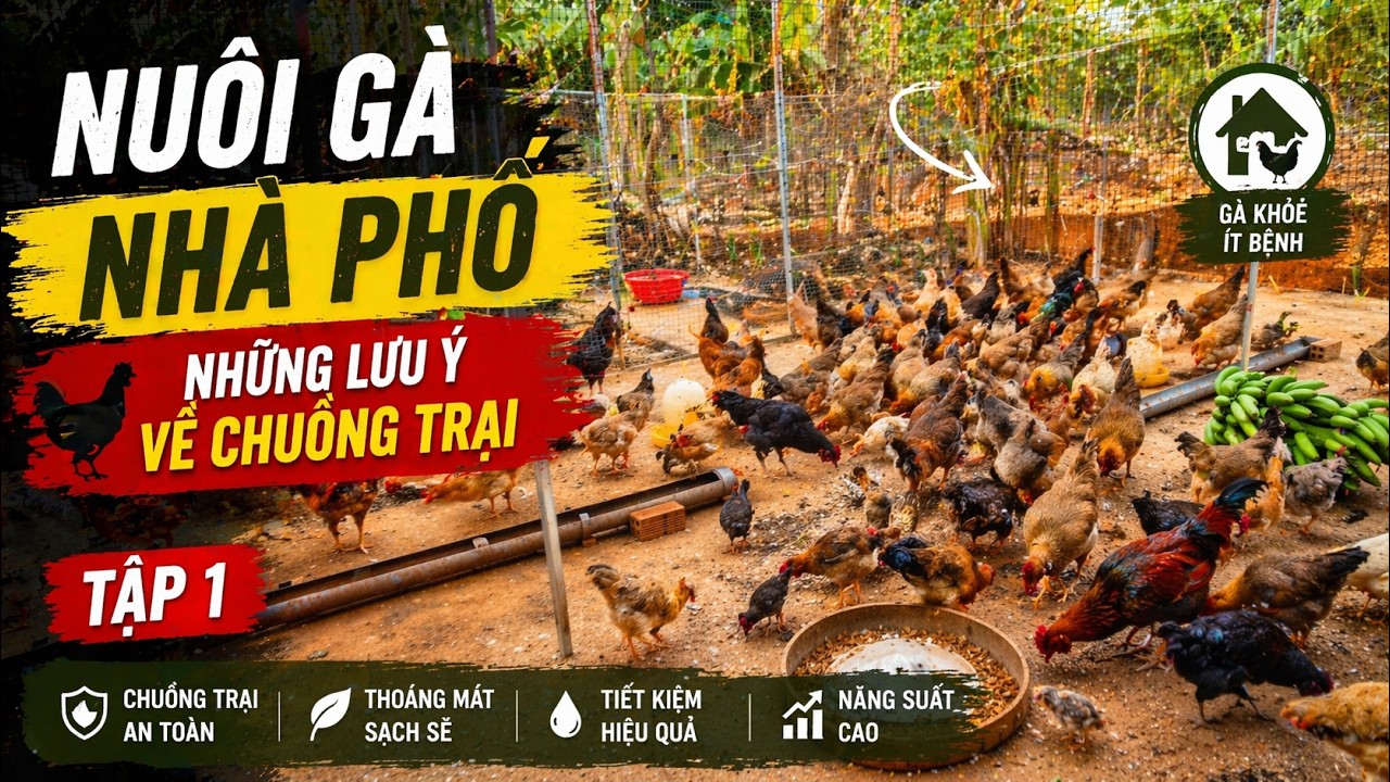 TẬP 1: NUÔI GÀ NHÀ PHỐ [NHỮNG LƯU Ý VỀ CHUỒNG TRẠI]