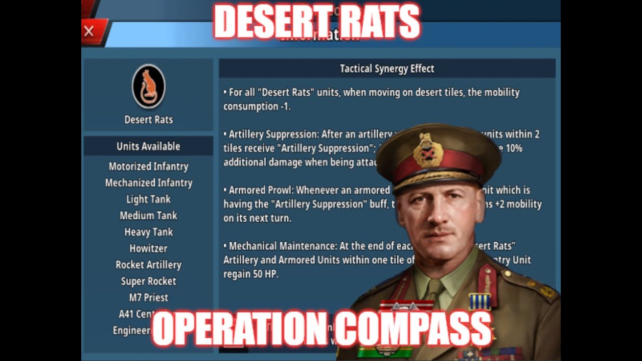 🔥WC4 ,,Desert Rats" Guide - OPERATION COMPASS🔥