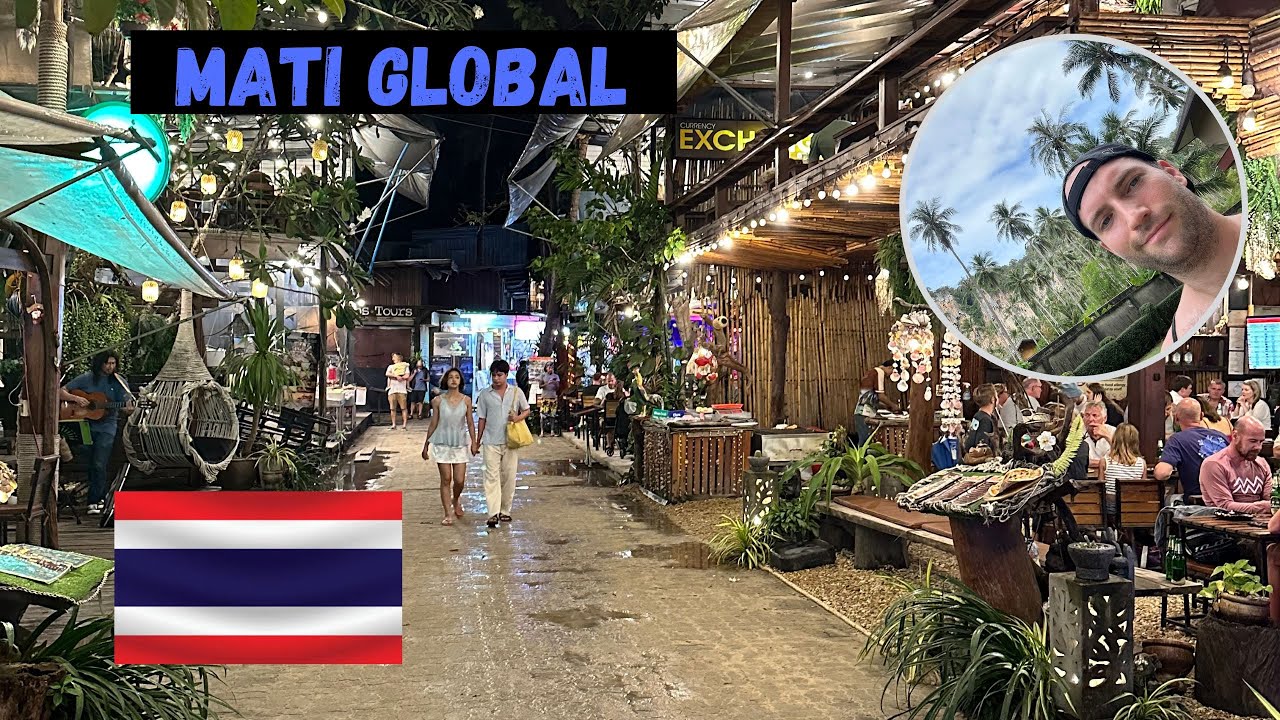 RAILAY WALKING STREET. SHOPS & BARS, RESTARURANTS THAILAND KRABI VLOG #2