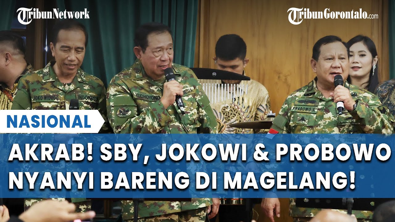 SBY, Prabowo & Jokowi Tampilkan Spesial Bernyanyi Bersama di Depan Kepala Daerah di Retreat Magelang