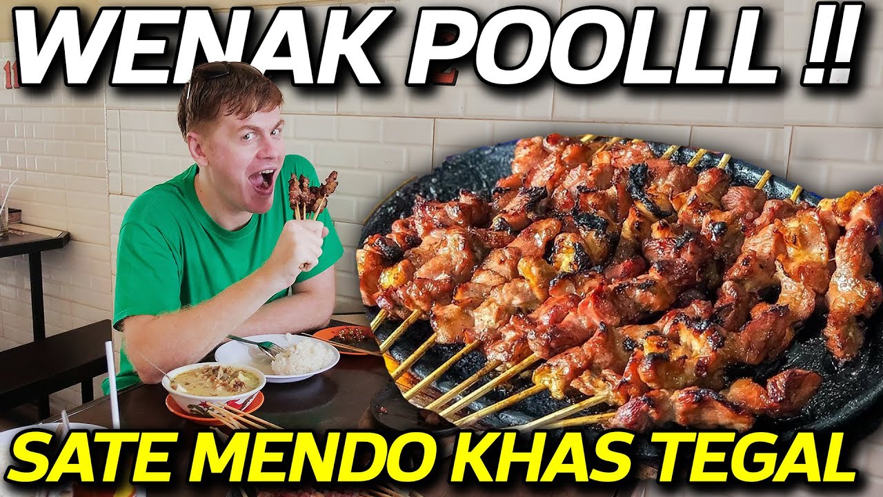 NEKAT !! Bule Jowo Makan Sate Mendo Khas Tegal ?!?
