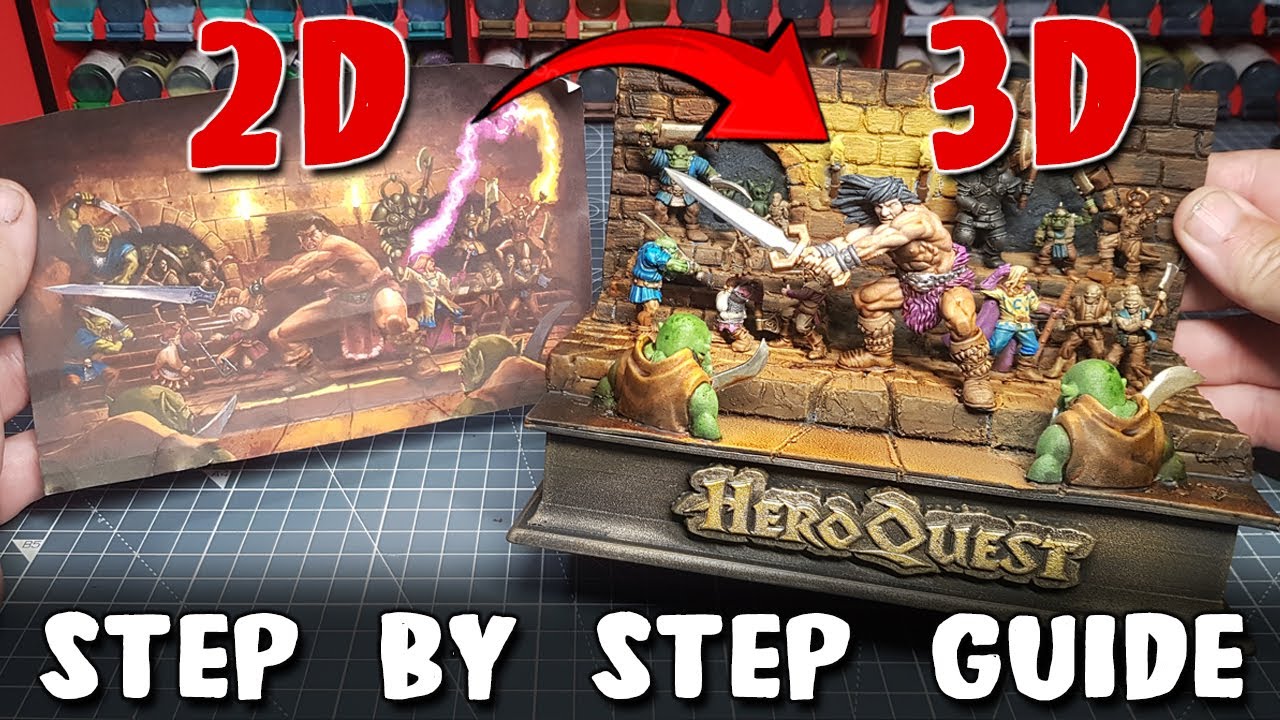 I Made the 1989 HeroQuest Box Art in 3D with the Halot X1