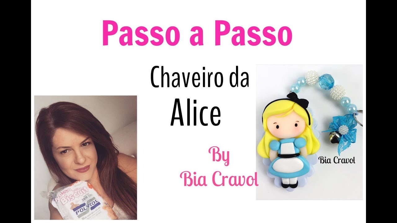 Como fazer um lindo chaveirinho da Alice - Bia Cravol